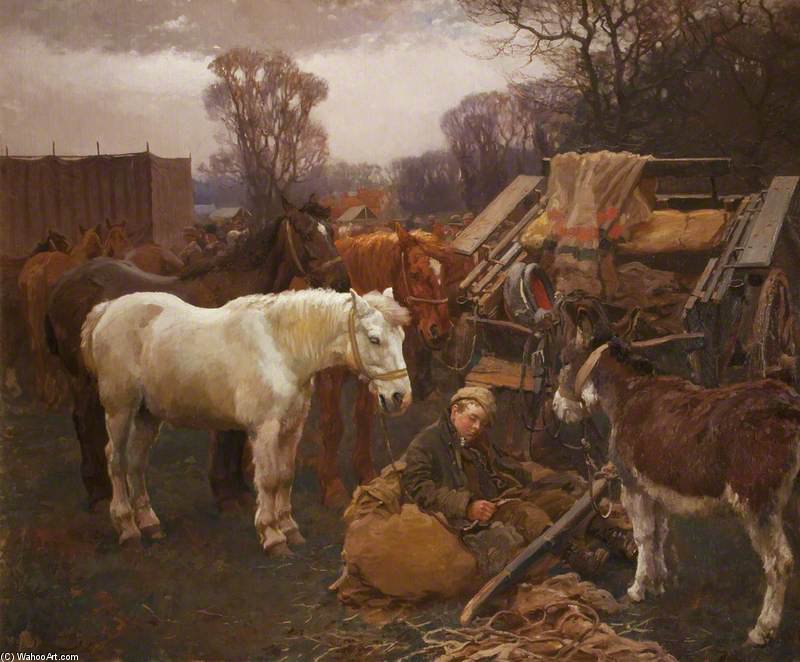 Wikioo.org - The Encyclopedia of Fine Arts - Painting, Artwork by Alfred James Munnings - The Last Of The Fair