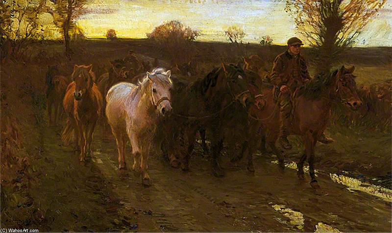 Wikioo.org - The Encyclopedia of Fine Arts - Painting, Artwork by Alfred James Munnings - Travellers