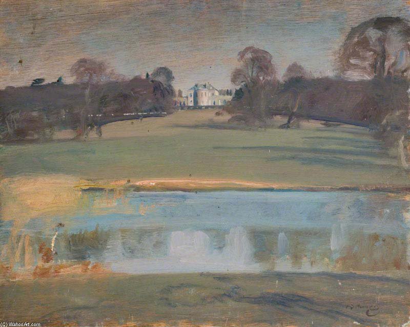 WikiOO.org - 백과 사전 - 회화, 삽화 Alfred James Munnings - View With Tendring Hall, Suffolk