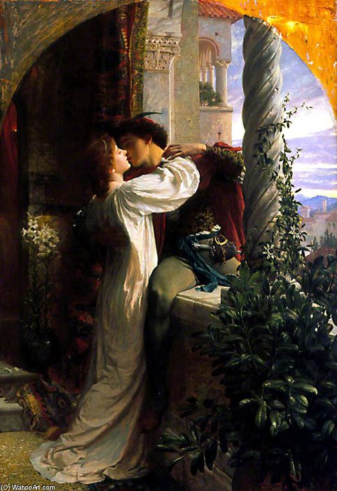 WikiOO.org - Enciklopedija dailės - Tapyba, meno kuriniai Frank Dicksee - Romeo And Juliet