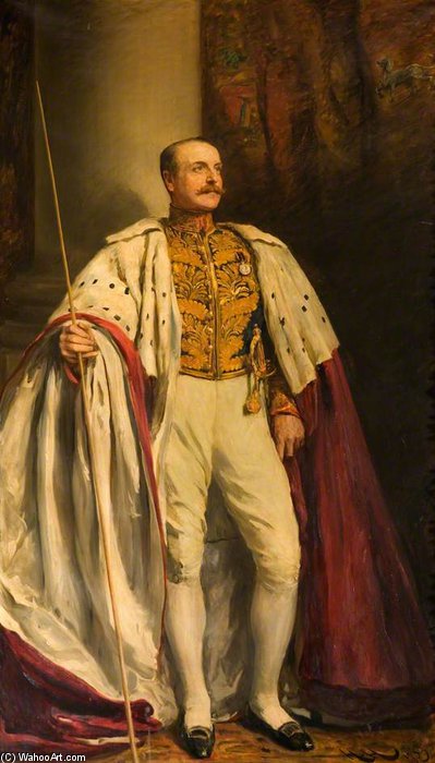 Wikioo.org - The Encyclopedia of Fine Arts - Painting, Artwork by Hubert Von Herkomer - Charles Henry John, 20th Earl Of Shrewsbury And Waterford