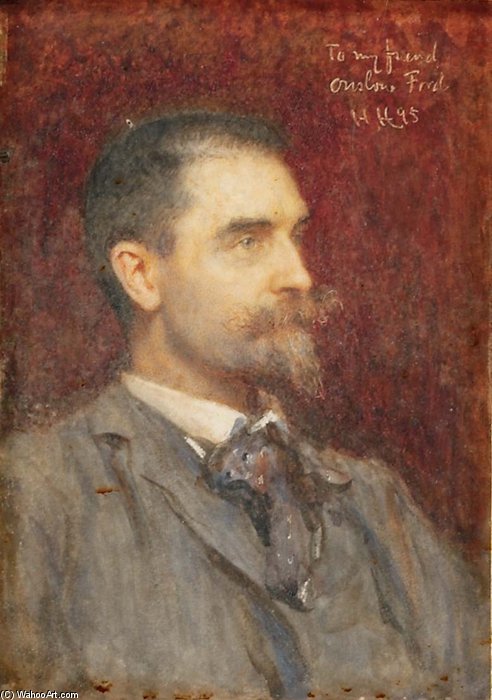 WikiOO.org - Енциклопедія образотворчого мистецтва - Живопис, Картини
 Hubert Von Herkomer - Portrait Of Edward Onslow Ford