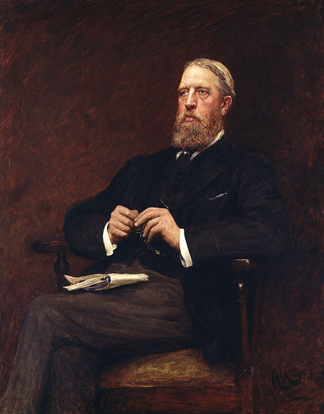 Wikioo.org - The Encyclopedia of Fine Arts - Painting, Artwork by Hubert Von Herkomer - Portrait Of Spencer Compton Cavendish