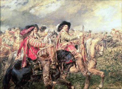 Wikioo.org – L'Enciclopedia delle Belle Arti - Pittura, Opere di John Gilbert - dopo il battaglia di naseby