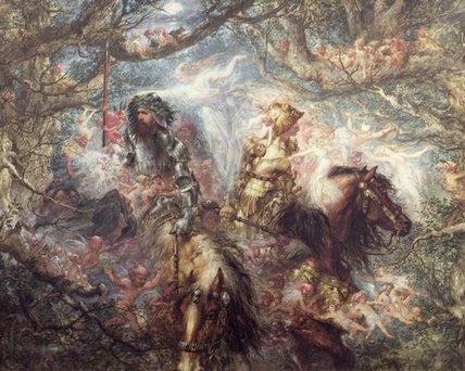 WikiOO.org - Encyclopedia of Fine Arts - Schilderen, Artwork John Gilbert - The Enchanted Forest