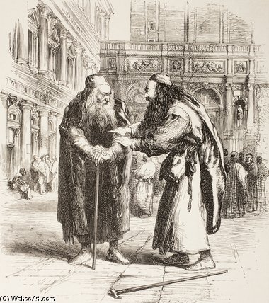 Wikioo.org - The Encyclopedia of Fine Arts - Painting, Artwork by John Gilbert - The Merchant Of Venice