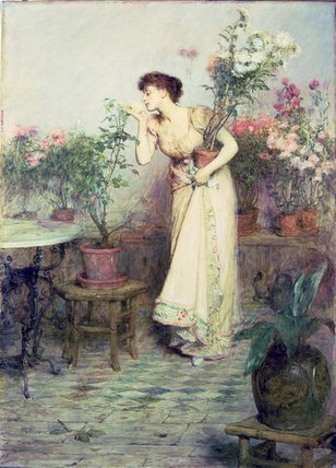Wikioo.org - The Encyclopedia of Fine Arts - Painting, Artwork by William Quiller Orchardson - In The Conservatory