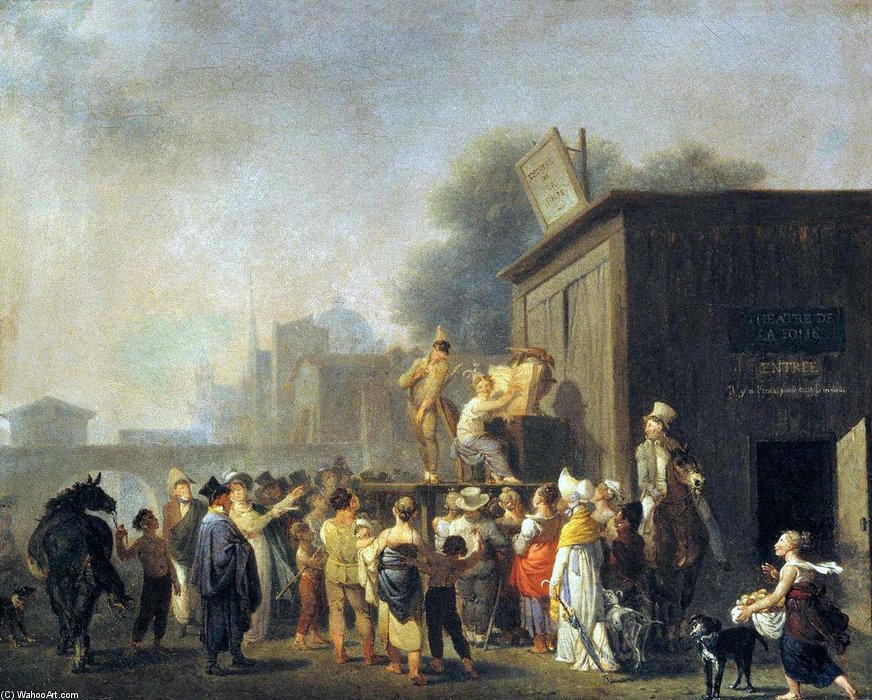 Wikioo.org - The Encyclopedia of Fine Arts - Painting, Artwork by Nicolas Antoine Taunay - Le Theatre De La Folie