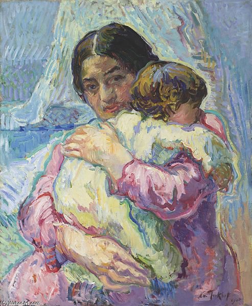 Wikioo.org – La Enciclopedia de las Bellas Artes - Pintura, Obras de arte de Nikolai Aleksandrovich Tarkhov - Maternidad