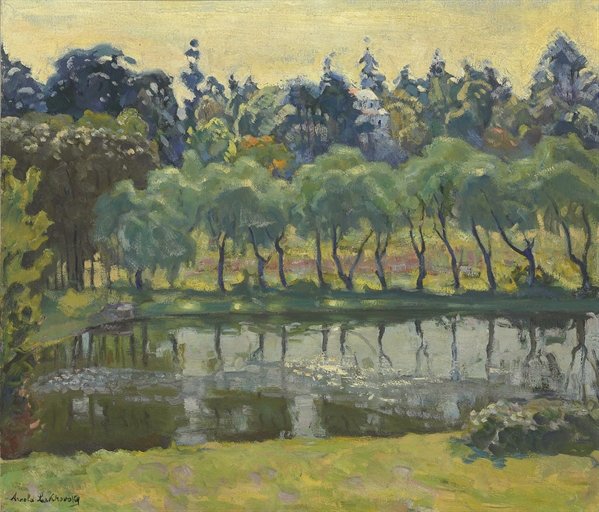 Wikioo.org – La Enciclopedia de las Bellas Artes - Pintura, Obras de arte de Arnold Borisovich Lakhovsky - Tarde del verano