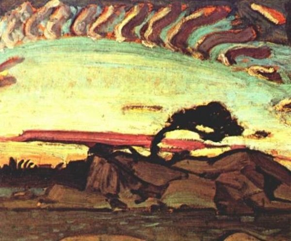 WikiOO.org - Εγκυκλοπαίδεια Καλών Τεχνών - Ζωγραφική, έργα τέχνης Arthur Lismer - Evening Silhouette