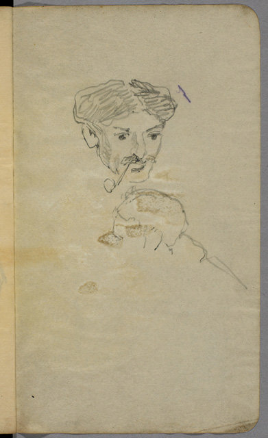 WikiOO.org - Encyclopedia of Fine Arts - Maľba, Artwork Arthur Lismer - Man Smoking A Pipe
