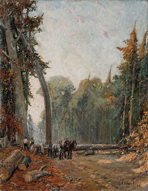 Wikioo.org - The Encyclopedia of Fine Arts - Painting, Artwork by Arthur Lismer - Road Through The Bush