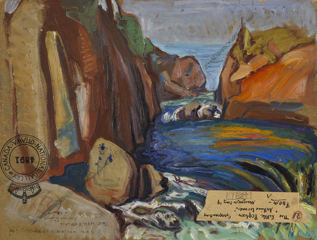 Wikioo.org - สารานุกรมวิจิตรศิลป์ - จิตรกรรม Arthur Lismer - Rocks And Water