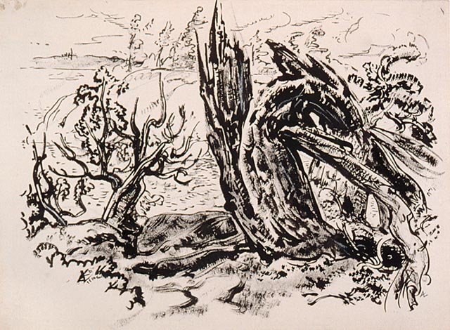 WikiOO.org - Encyclopedia of Fine Arts - Lukisan, Artwork Arthur Lismer - Tree Stump