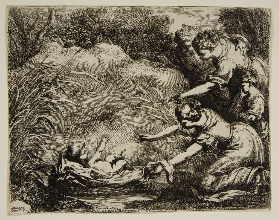 WikiOO.org - Enciclopedia of Fine Arts - Pictura, lucrări de artă Bartolomeo Biscaino - Moses Rescued From The Nile