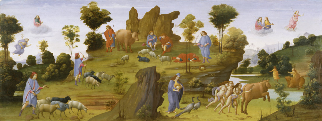 Wikioo.org – La Enciclopedia de las Bellas Artes - Pintura, Obras de arte de Alunno Di Domenico (Bartolomeo Di Giovanni) - El mito de Io