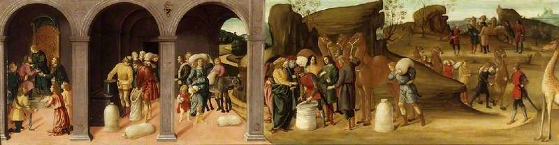 Wikioo.org - The Encyclopedia of Fine Arts - Painting, Artwork by Alunno Di Domenico (Bartolomeo Di Giovanni) - The Story Of Joseph