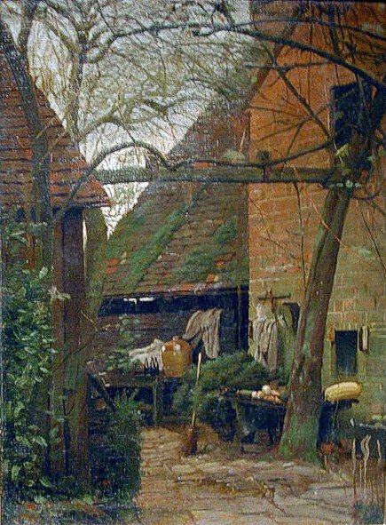 Wikioo.org - The Encyclopedia of Fine Arts - Painting, Artwork by Cecil Charles Aldin - Farm Buildings