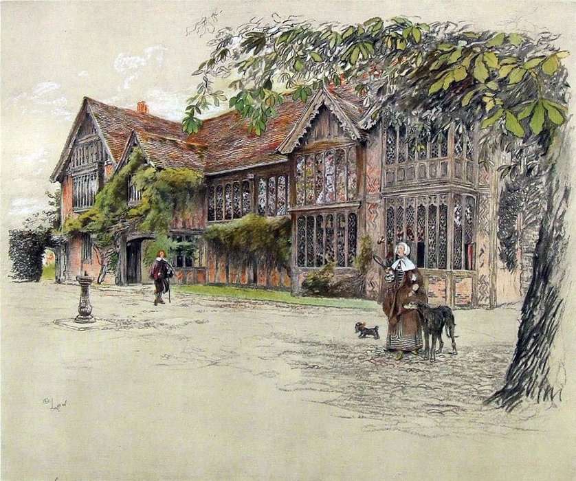 Wikioo.org - The Encyclopedia of Fine Arts - Painting, Artwork by Cecil Charles Aldin - Ockwells Manor, Berks