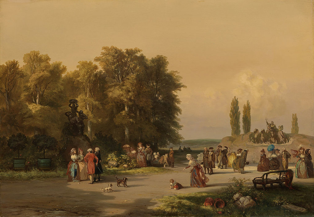 Wikioo.org - The Encyclopedia of Fine Arts - Painting, Artwork by Charles Rochussen - Park In The Vicinity Of Paris