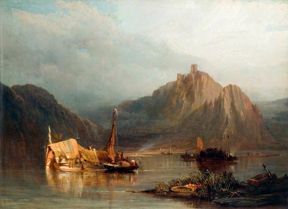 Wikioo.org - The Encyclopedia of Fine Arts - Painting, Artwork by Clarkson Frederick Stanfield - View On The Rhine
