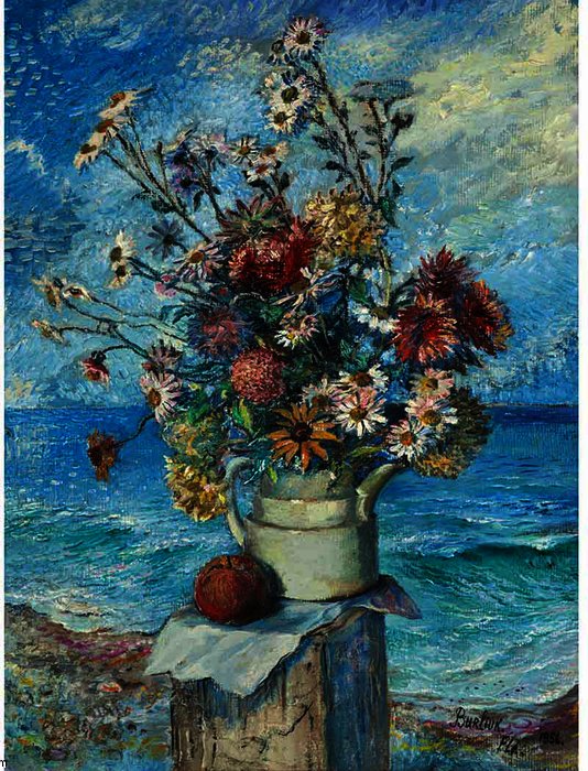 Wikioo.org - The Encyclopedia of Fine Arts - Painting, Artwork by David Davidovich Burliuk - Florida Floral