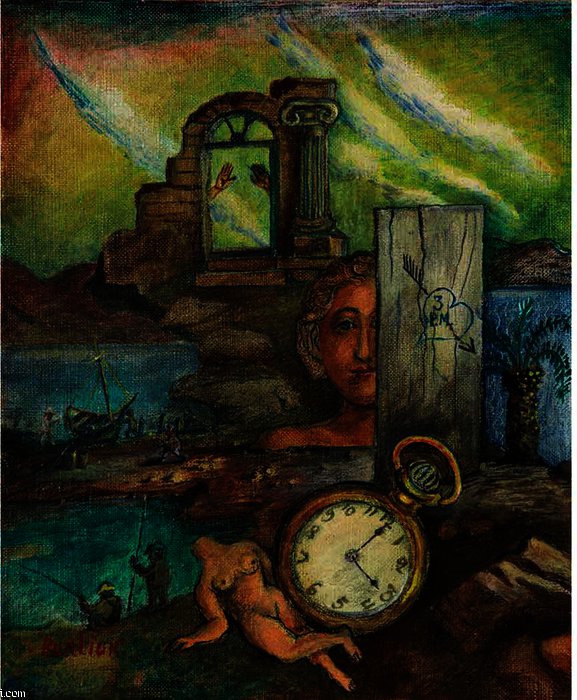 WikiOO.org - 백과 사전 - 회화, 삽화 David Davidovich Burliuk - Surrealist Scene