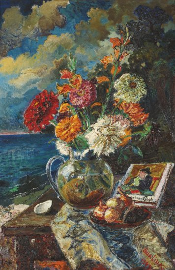 WikiOO.org - Encyclopedia of Fine Arts - Malba, Artwork David Davidovich Burliuk - Van Gogh Still Life