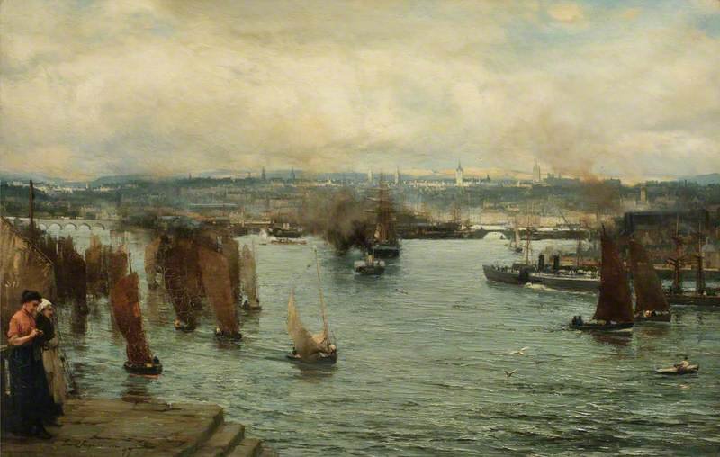 WikiOO.org - Encyclopedia of Fine Arts - Maleri, Artwork David Farquharson - Aberdeen Harbour