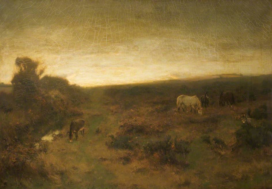 Wikioo.org - The Encyclopedia of Fine Arts - Painting, Artwork by David Farquharson - Early Morning On Beer Common, South Devon