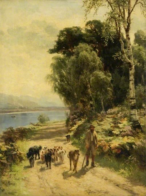 WikiOO.org - Encyclopedia of Fine Arts - Maalaus, taideteos David Farquharson - The Wayside, Loch Maree