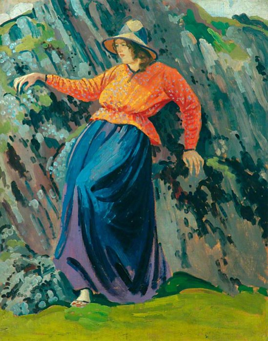 Wikioo.org - The Encyclopedia of Fine Arts - Painting, Artwork by Derwent Lees - Lyndra By The Rocks