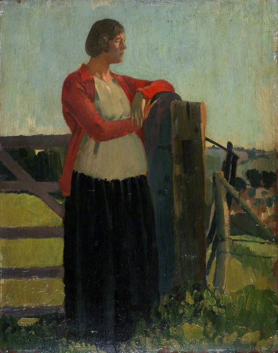 Wikioo.org - The Encyclopedia of Fine Arts - Painting, Artwork by Derwent Lees - Lyndra, Sunset, Aldbourne
