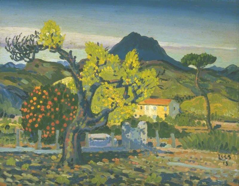 Wikioo.org - The Encyclopedia of Fine Arts - Painting, Artwork by Derwent Lees - Pear Tree In Blossom