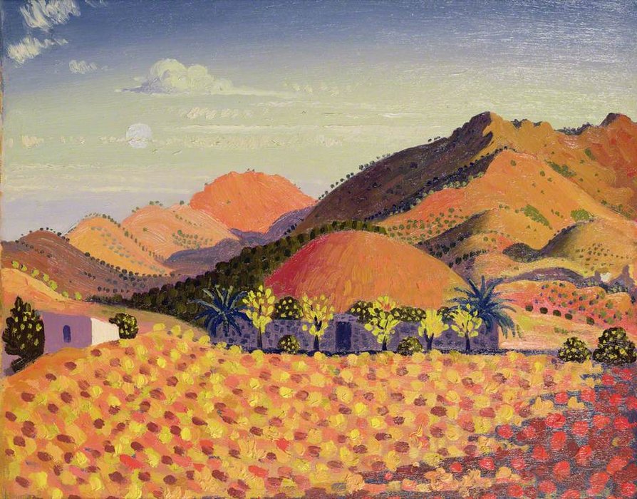 Wikioo.org - The Encyclopedia of Fine Arts - Painting, Artwork by Derwent Lees - Spanish Landscape