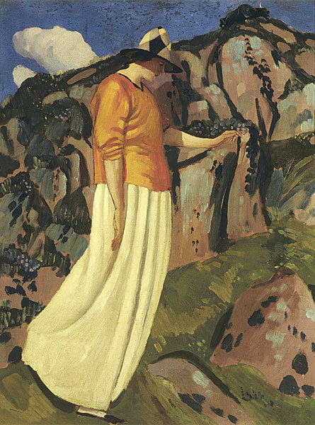 WikiOO.org - Enciclopédia das Belas Artes - Pintura, Arte por Derwent Lees - The Yellow Skirt
