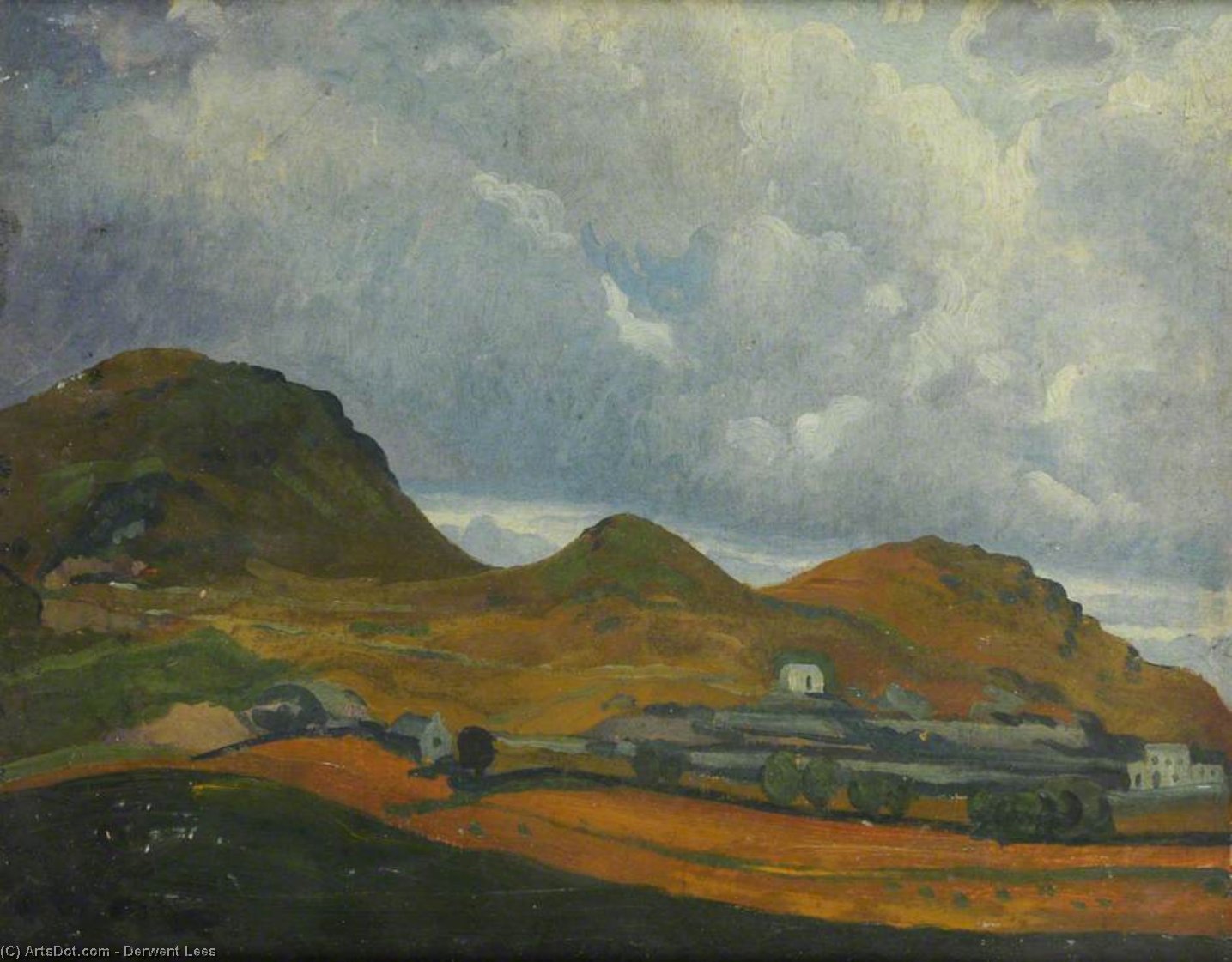 Wikioo.org - The Encyclopedia of Fine Arts - Painting, Artwork by Derwent Lees - Welsh Hills