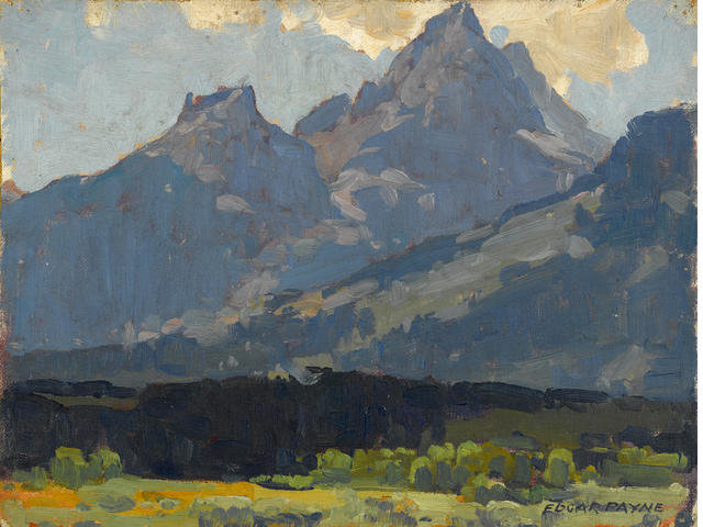 WikiOO.org - Εγκυκλοπαίδεια Καλών Τεχνών - Ζωγραφική, έργα τέχνης Edgar Alwin Payne - A View From The Valley Floor Towards The Sierras