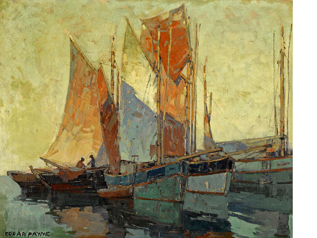 Wikioo.org - The Encyclopedia of Fine Arts - Painting, Artwork by Edgar Alwin Payne - Brittany Boats