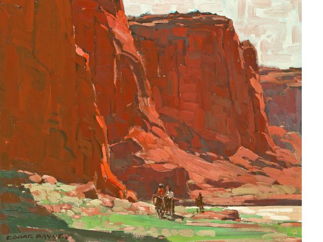 Wikioo.org - The Encyclopedia of Fine Arts - Painting, Artwork by Edgar Alwin Payne - Riders Passing Through