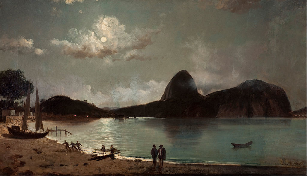Wikioo.org – L'Encyclopédie des Beaux Arts - Peinture, Oeuvre de Edoardo Federico De Martino - La plage de Botafogo