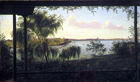 Wikioo.org - The Encyclopedia of Fine Arts - Painting, Artwork by Eugene Von Guerard - From The Verandah Of Purrumbete