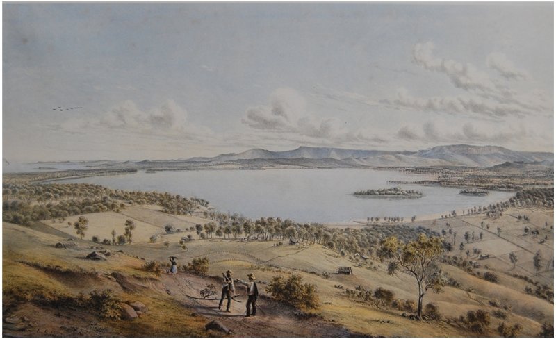 Wikioo.org - The Encyclopedia of Fine Arts - Painting, Artwork by Eugene Von Guerard - Lake Illawarra Nsw