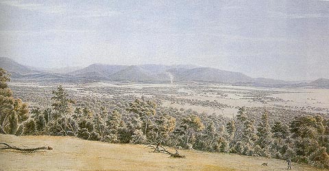 WikiOO.org - אנציקלופדיה לאמנויות יפות - ציור, יצירות אמנות Eugene Von Guerard - Lilydale From The Christmas Hills