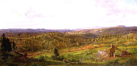 Wikioo.org - The Encyclopedia of Fine Arts - Painting, Artwork by Eugene Von Guerard - North View From Daylesford