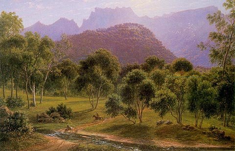 Wikioo.org - The Encyclopedia of Fine Arts - Painting, Artwork by Eugene Von Guerard - Rose's Gap At The Northern End Of
