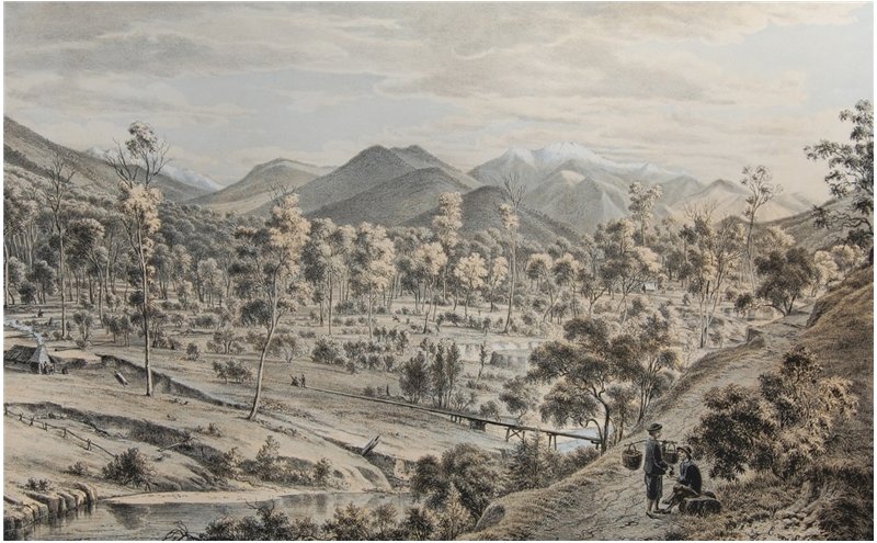 Wikioo.org - The Encyclopedia of Fine Arts - Painting, Artwork by Eugene Von Guerard - Valley Of The Ovens River