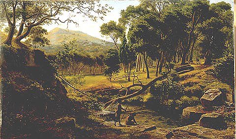 WikiOO.org - Encyclopedia of Fine Arts - Maleri, Artwork Eugene Von Guerard - Warrenheip Hills Near Ballarat