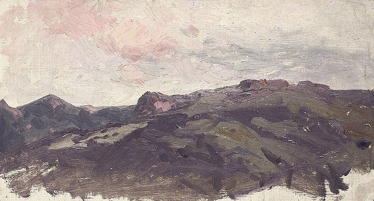 WikiOO.org - Енциклопедия за изящни изкуства - Живопис, Произведения на изкуството Franz Roubaud - Mountainous Landscape